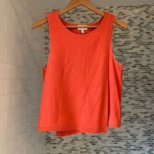 Harlyn orange cotton blend tank top